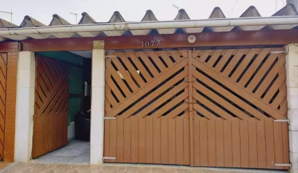 Casa Geminada 2 Dorms, Jussara, Mongaguá - 2 Vaga
