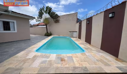 CASA COM PISCINA A 100 METROS DA PRAIAEM MONGAGUA 3 QUARTOS, 205 m² por R$ 499.900 - Jardim Praia Grande