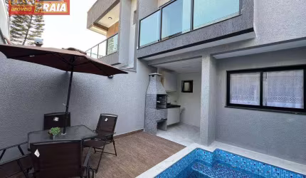 PRAIA DO SONHO 50 METROS PRAIA SOBRADO 2 SUITES PISCINA PRIVATIVA 89 m² por R$ 507.000  ITANHAEM