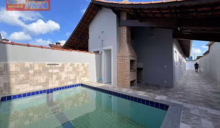 03 QUARTOS COM PISCINA 700 METROS DA PRAIA, 79 m² por R$ 441.000 - Balneário Itaguaí - Mongaguá/SP