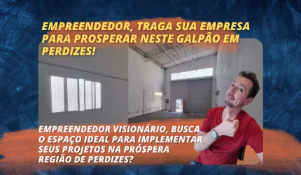 Empreendedor, traga sua empresa para prosperar neste galpão em Perdizes!