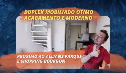 Studio Duplex Moderno e Mobiliado