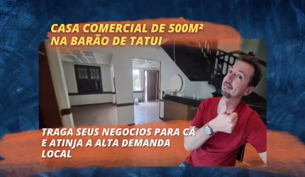 Casa comercial de 500m² na barao de tatui - Santa Cecilia