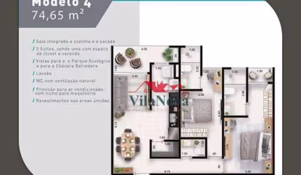Apartamento com 2 dormitórios à venda, 74 m² por R$ 850.000,00 - Vila do Parque - Indaiatuba/SP