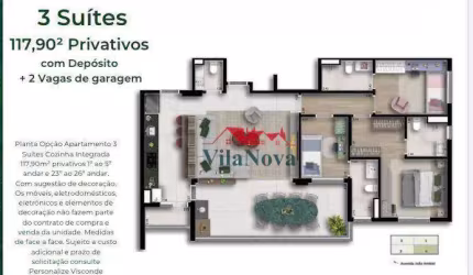 Apartamento com 3 suítes à venda, 117 m² por R$ 1.039.000 - Botânica Terra Brasilis - Indaiatuba/SP
