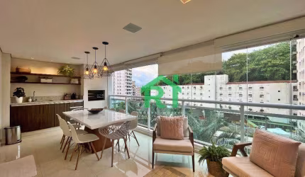 Apartamento à beira mar com 3 Dormitórios (1 Suíte), 2 Vagas, Área de lazer, Jardim Astúrias, Guarujá/SP