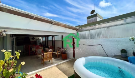 Cobertura Penthouse com 3 dormitórios (1 suíte), Piscina e Churrasqueira - Tombo - Guarujá/SP