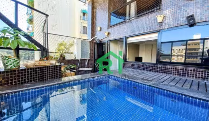 Apartamento Triplex com 4 dormitórios à venda, 300 m² por R$ 2.000.000,00 - Pitangueiras - Guarujá/SP