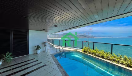 Apartamento Frente Mar, 4 Dormitórios (4 Suítes), 4 Vagas, Área de Lazer, Jardim Astúrias, Guarujá/SP