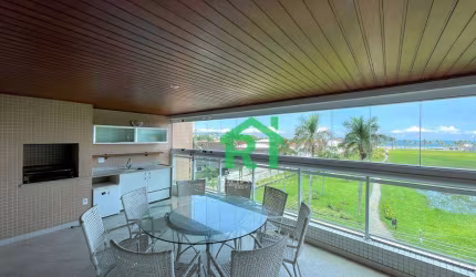 Apartamento Beira Mar, 4 Dormitórios (4 Suítes), 4 Vagas, Área de Lazer, Enseada, Guarujá/SP