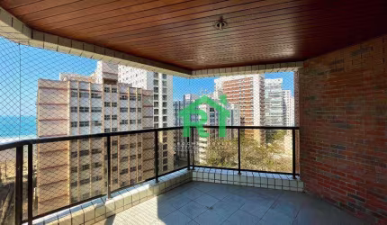 Apartamento à beira mar com 4 dormitórios (2 suítes), 2 vagas, lazer, Jardim Astúrias, Guarujá/SP