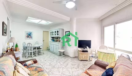 Apartamento frente mar, vista mar, 2 dormitórios (2 suítes), 1 vaga, lazer, Tombo, Guarujá/SP.