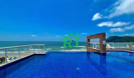 Apartamento Frente Mar, Varanda Gourmet, 2 Suítes, 2 Vagas, Área de Lazer, Tombo, Guarujá/SP