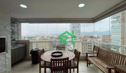 Apartamento com Varanda Gourmet, 2 Dormitórios (1 Suíte), 2 Vagas, Área de Lazer, Enseada, Guarujá/SP
