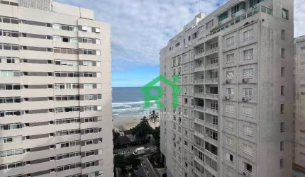 Apartamento à beira mar, 2 dormitórios, 1 vaga, Pitangueiras, Guarujá/SP