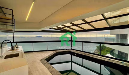 Apartamento Frente Mar, 4 Dormitórios, (4 suítes) 4 vagas, Lazer- Jardim Astúrias - Guarujá/SP