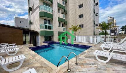 Apartamento na praia 1 dormitório,( 1 suíte) 1 Vaga, Lazer - Enseada -Guarujá/SP