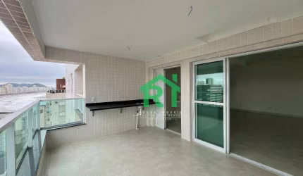 Apartamento com Varanda Gourmet, 2 Dormitórios (1 Suíte), 2 Vagas, Jardim Astúrias, Guarujá/SP