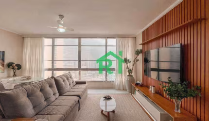 Apartamento frente-mar reformado 3 quartos, 140m² - R$1.200.000 Locação R$8.000/mês - Pitangueiras - Guarujá/SP