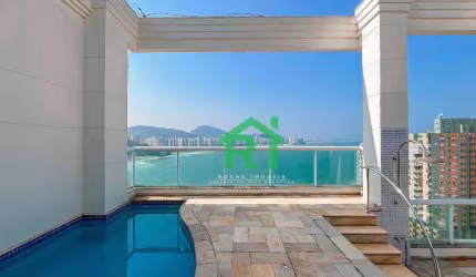 Cobertura Frente-Mar 5 Quartos, Lazer Privativo. Venda, 360m² R$5.500.000 - Jardim Astúrias - Guarujá/SP