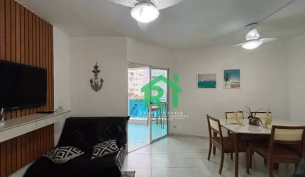 Apartamento com 3 dormitórios à venda, 90 m² por R$ 595.000,00 - Tombo - Guarujá/SP