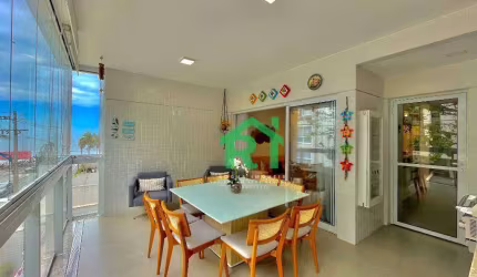 Apartamento Frente Mar, Varanda Gourmet, 3 Dormitórios (3 Suítes), 3 Vagas, Lazer, Tombo, Guarujá/SP