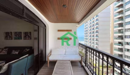 Apartamento à beira mar com 3 dormitórios (3 suítes), 2 vagas, Pitangueiras, Guarujá/SP
