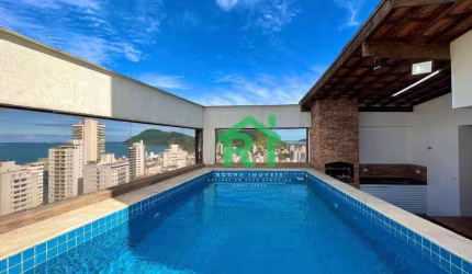 Cobertura à venda na Praia das Astúrias I Rocha Imóveis Guarujá.