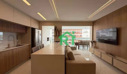 Apartamento à beira mar com 2 dormitórios (1 suíte), 2 vagas, lazer, Jardim Astúrias, Guarujá/SP