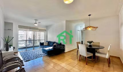 Apartamento amplo, 3 dormitórios (2 suítes), 2 vagas, lazer, Pitangueiras, Guarujá/SP.
