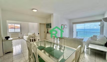 Apartamento frente mar, vista mar, 3 dormitórios (1 suíte), 2 vagas, Pitangueiras, Guarujá/SP.