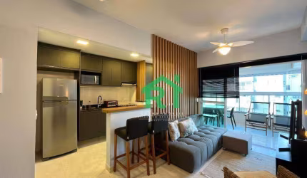 Apartamento com Varanda Gourmet, 2 Dormitórios (1 Suíte), 2 Vagas, Jardim Astúrias, Guarujá/SP