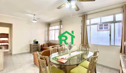 Apartamento à beira mar com 2 dormitórios (1 suíte), 1 vaga, Praia da Enseada - Guarujá/SP