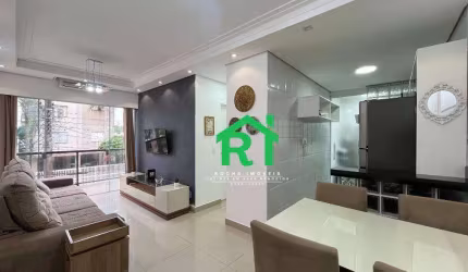Apartamento com 1 dormitório, 1 vaga, lazer, Enseada, Guarujá/SP