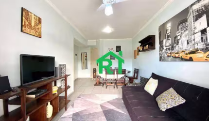 Apartamento à beira mar com 2 dormitórios (1 suíte), 1 vaga, lazer, Praia da Enseada, Guarujá/SP