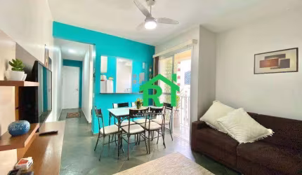Apartamento com 1 dormitório, 1 vaga, lazer, Enseada Guarujá/SP