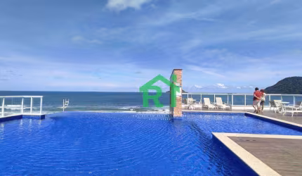Apartamento Frente Mar, Varanda Gourmet, 2 Dormitórios, 2 Vagas, Área de Lazer, Tombo, Guarujá/SP