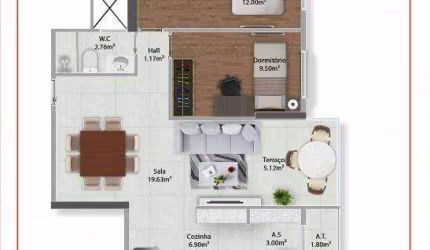 Apartamento com 2 dormitórios à venda, 71 m² por R$ 648.648,00 - Vila Guilhermina - Praia Grande/SP