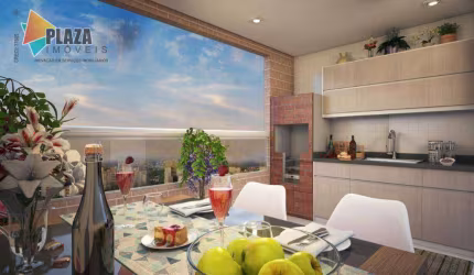 Apartamento com 2 dormitórios à venda, 73 m² por R$ 560.000,00 - Aviação - Praia Grande/SP