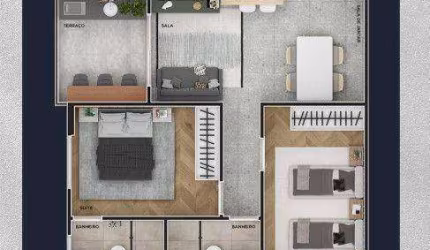 Apartamento com 2 dormitórios à venda, 70 m² por R$ 634.734,00 - Vila Guilhermina - Praia Grande/SP