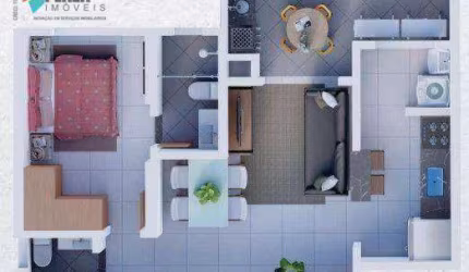 Apartamento com 2 dormitórios à venda, 66 m² por R$ 539.470,00 - Vila Guilhermina - Praia Grande/SP