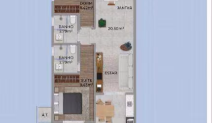 Apartamento à venda, 76 m² por R$ 549.000,00 - Vila Guilhermina - Praia Grande/SP