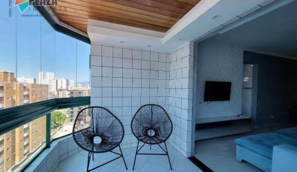Apartamento mobiliado no Canto do Forte para locação com 02 dormitórios e suíte 104m²