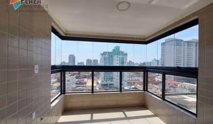 Apartamento para locação na Mirim, Praia-Grande-SP, com 2 Dorm. 1 Suíte R$ 3.200,00 p/mês