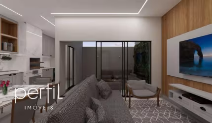Sobrado de 3 quartos com suíte e 2 vagas de garagem na Glória, Joinville-SC: 101,90m²