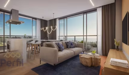 Apartamento com 1 suite mais dois quartos, 2 vagas de garagem, 103 m2 privativos,  na praia brava entre  Itajaí e Balneário Camboriú.