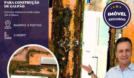 Oportunidade Única em Atibaia! Terreno INDUSTRIAL à Venda