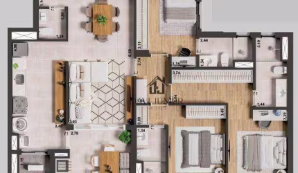 Apartamento com 2 dormitórios à venda, 67 m² por R$ 650.000,00 - Parque Morumbi - Votorantim/SP