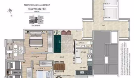 Apartamento à venda 2 quartos 1 suíte 2 vagas - São Lucas
