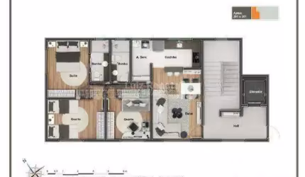 Apartamento 3 quartos á venda no bairro Ana Lúcia